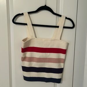 Moon&Madison striped sweater square neck tank top